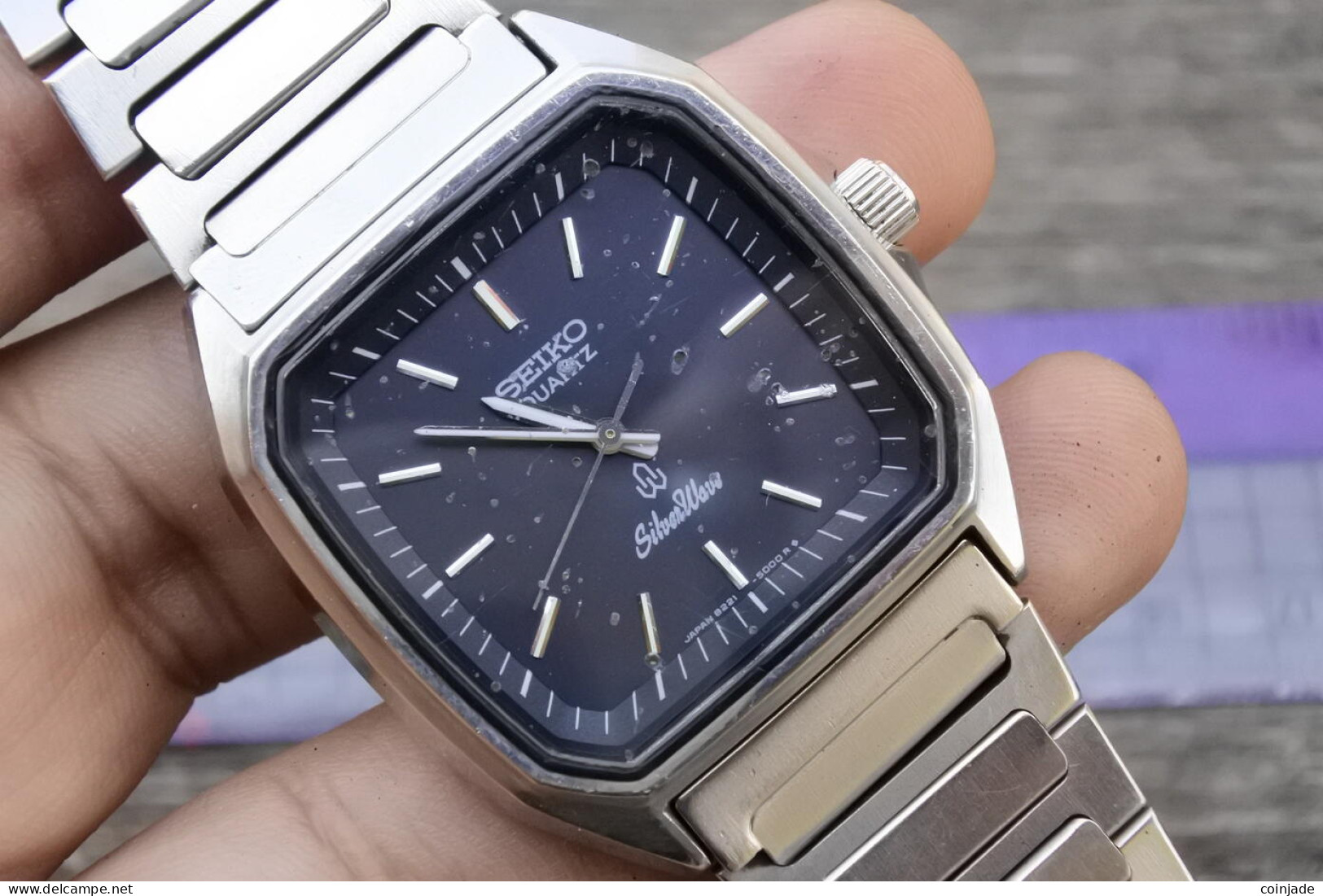 Vintage Seiko Silverwave 8221 500A Men Quartz Watch Japan Octagonal Shape 36mm - Relojes Ancianos