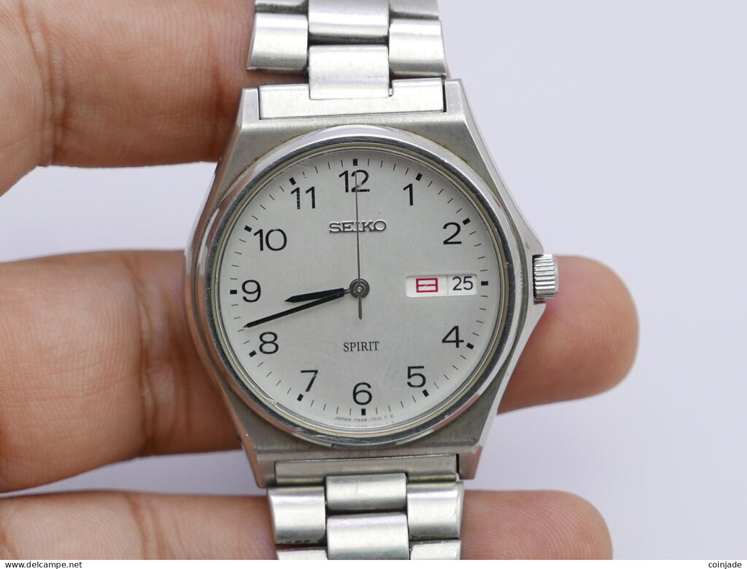 Vintage Seiko Spirit 7N48 7000 Numeric Dial Men Quartz Watch Japan Round Shape 36mm - Horloge: Antiek