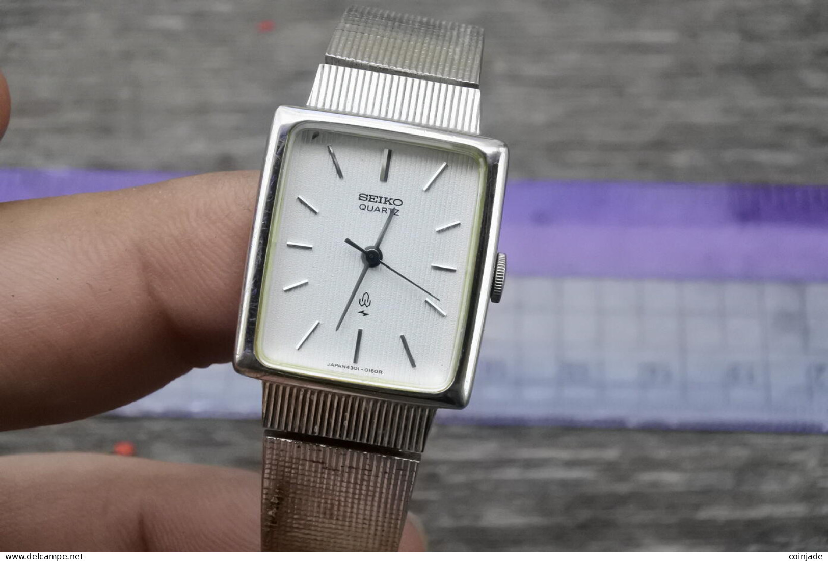 Vintage Seiko Gold Plated 4301 5030 Lady Quartz Watch Japan Square Shape 20mm - Horloge: Antiek