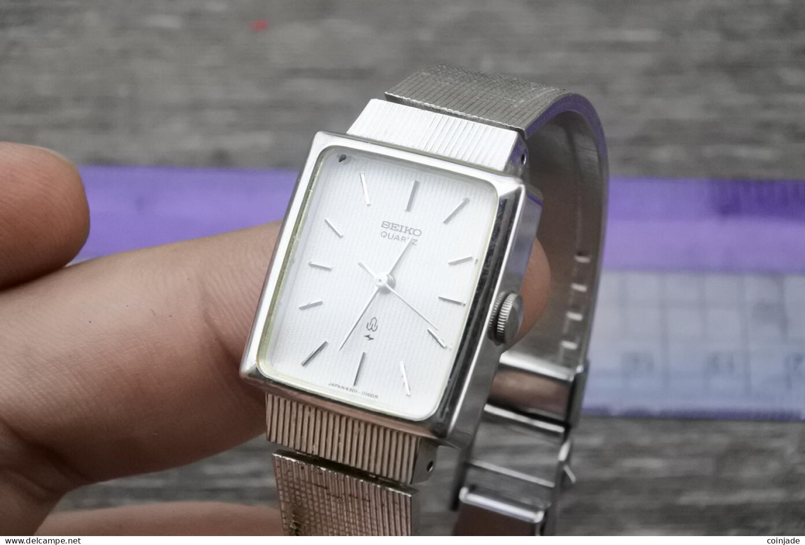 Vintage Seiko Gold Plated 4301 5030 Lady Quartz Watch Japan Square Shape 20mm - Relojes Ancianos