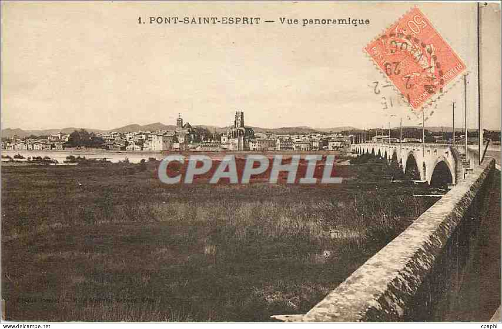 CPA Pont Saint Esprit Vue Panoramique  - Pont-Saint-Esprit