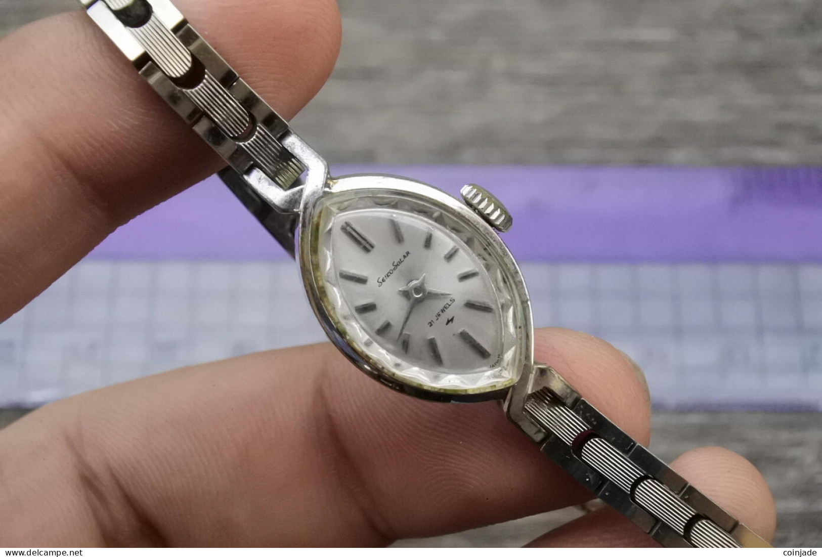 Vintage Seiko Gold Plated 10 7001 Lady Hand Winding Watch Japan Oval Shape 17mm - Horloge: Antiek