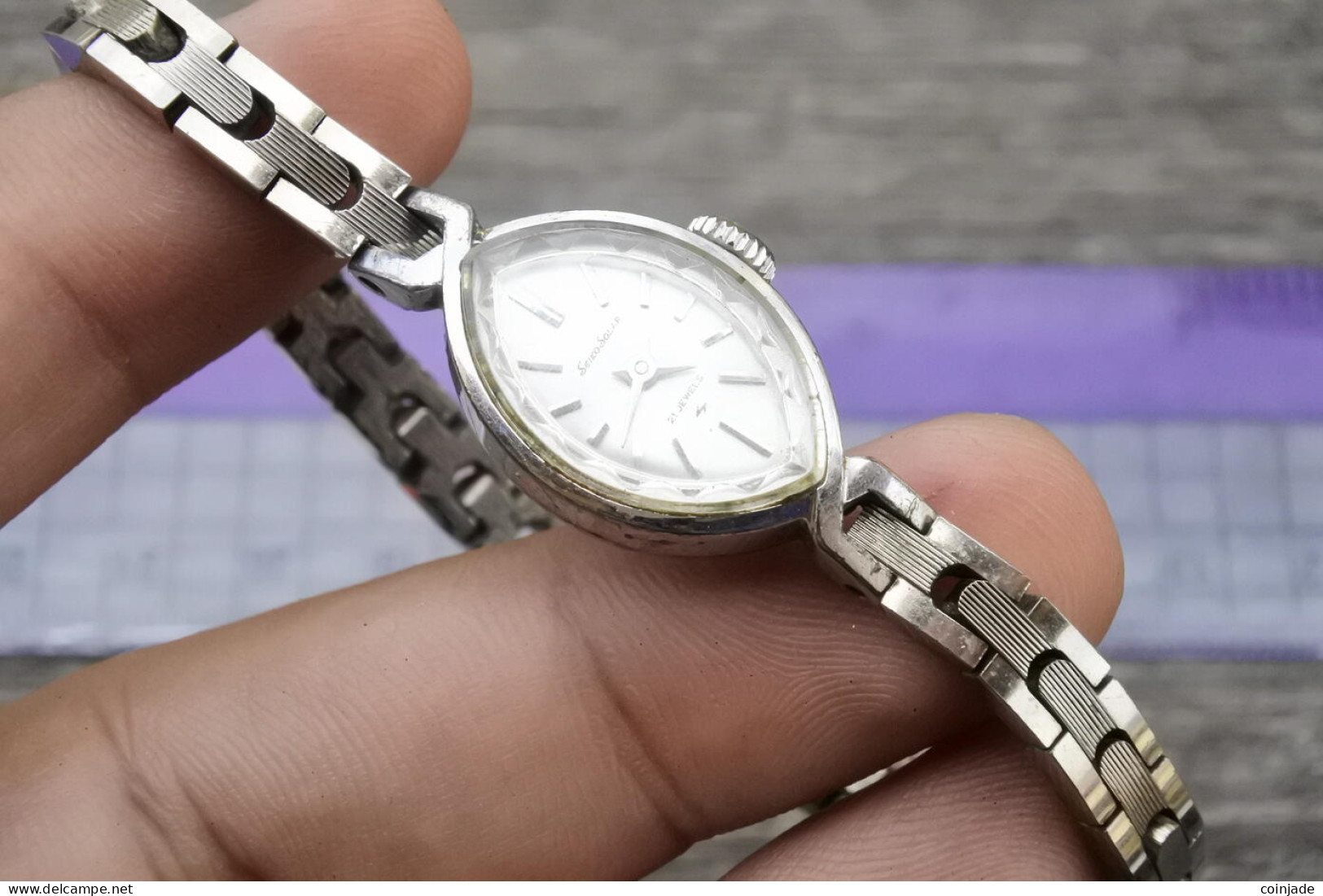 Vintage Seiko Gold Plated 10 7001 Lady Hand Winding Watch Japan Oval Shape 17mm - Horloge: Antiek