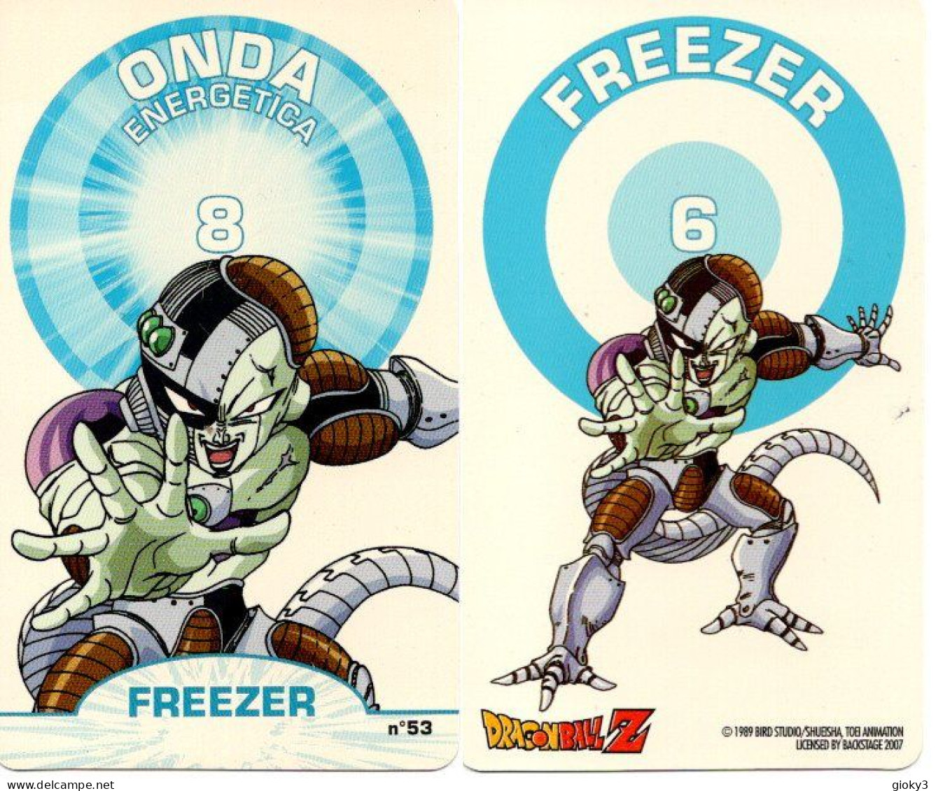 CARTA DRAGONBALL Z - FREEZER ONDA ENERGETICA N.53 1989 - Dragonball Z