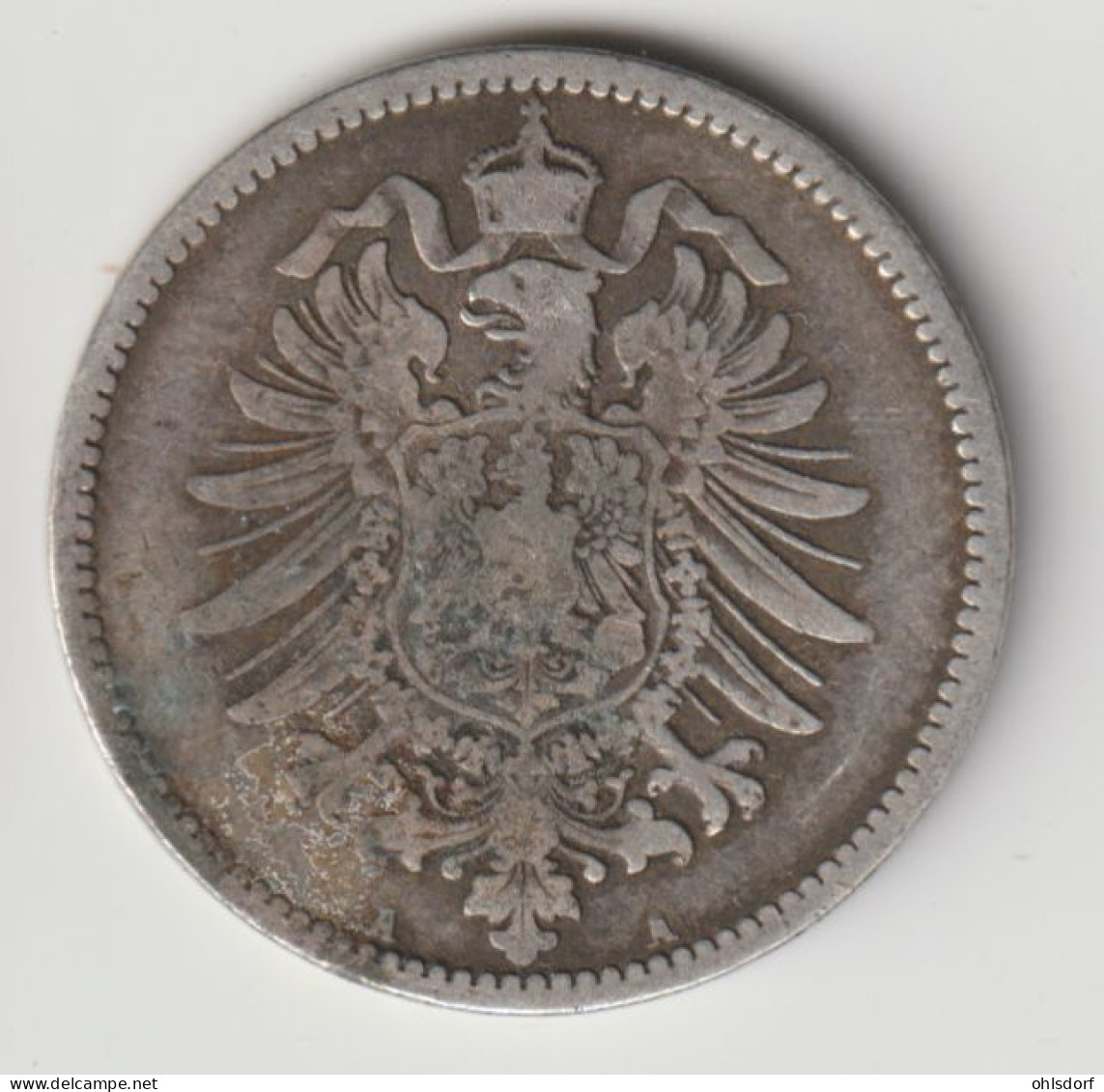 DEUTSCHES REICH 1882 A: 1 Mark, Silver, KM 7 - 1 Mark