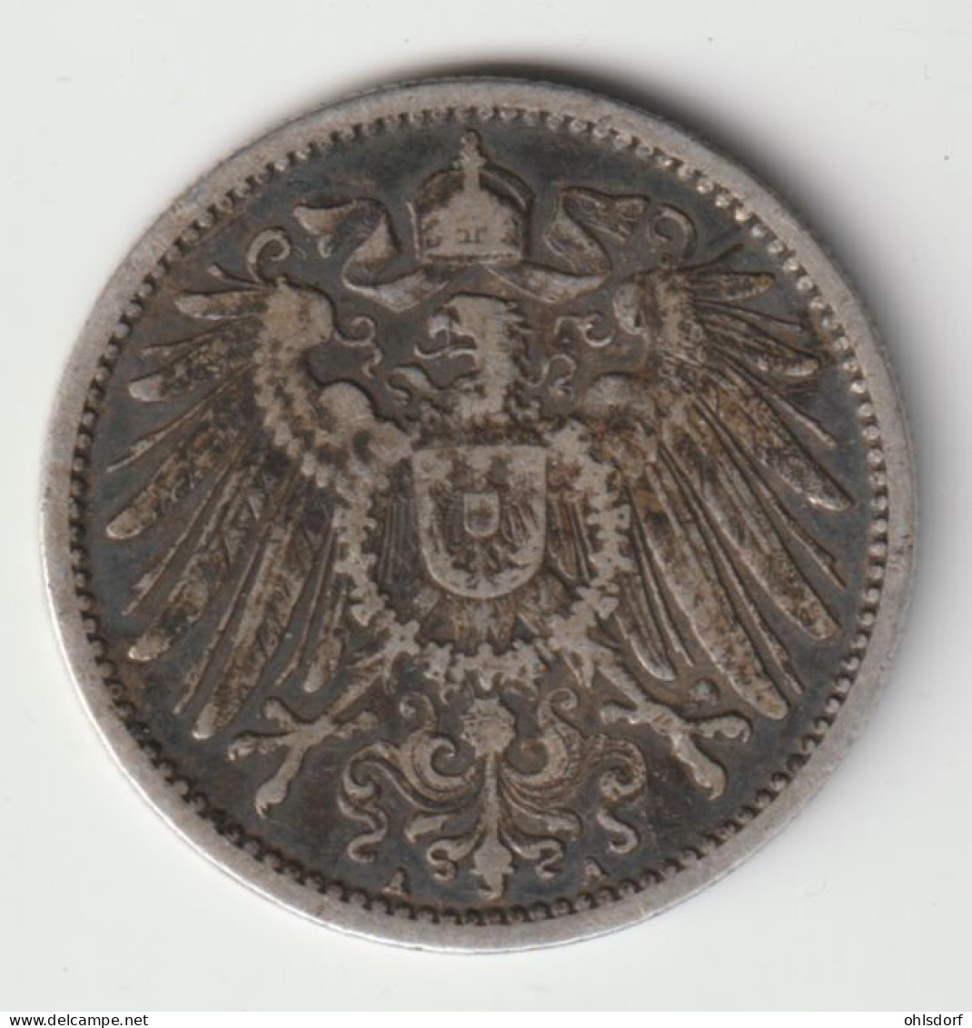 DEUTSCHES REICH 1903 A: 1 Mark, Silver, KM 14 - 1 Mark