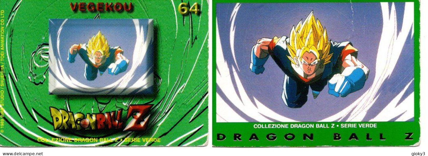 CARTA DRAGONBALL Z - VEGEKOU SERIE VERDE N.64 1989 - Dragonball Z