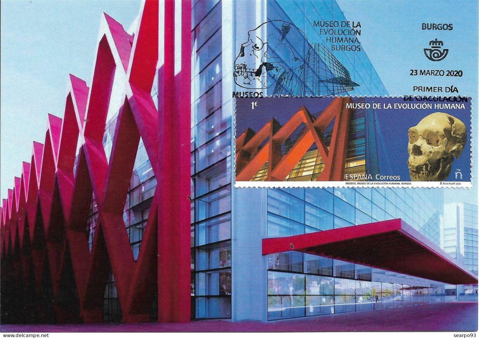 SPAIN. MAXICARD FIRST DAY. MUSEUM OF HUMAN EVOLUTION. BURGOS. 2020 - Maximum Kaarten