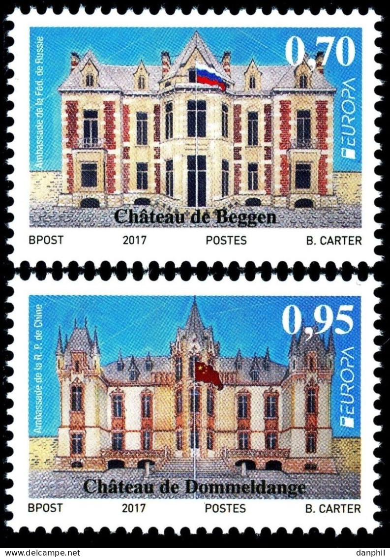 Luxembourg 2017 Europa CEPT (**) Mint, Mi 2126-27 - € 40,-; Y&T 2070a. - 71a. - € 80,- - Unused Stamps