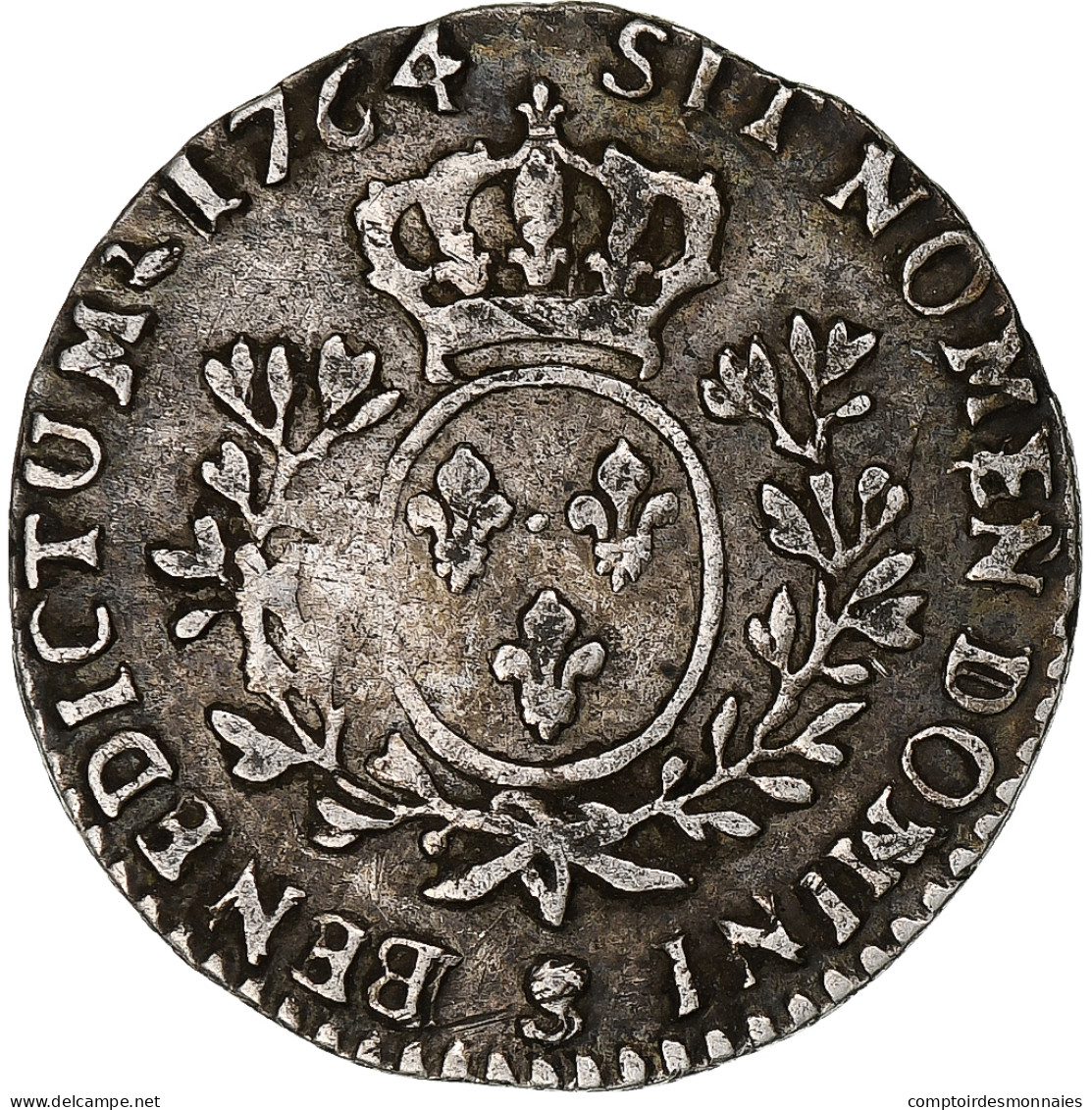 France, Louis XV, 1/10 Écu Au Bandeau, 1764, Reims, Argent, TB+, Gadoury:292 - 1715-1774 Luis XV El Bien Amado