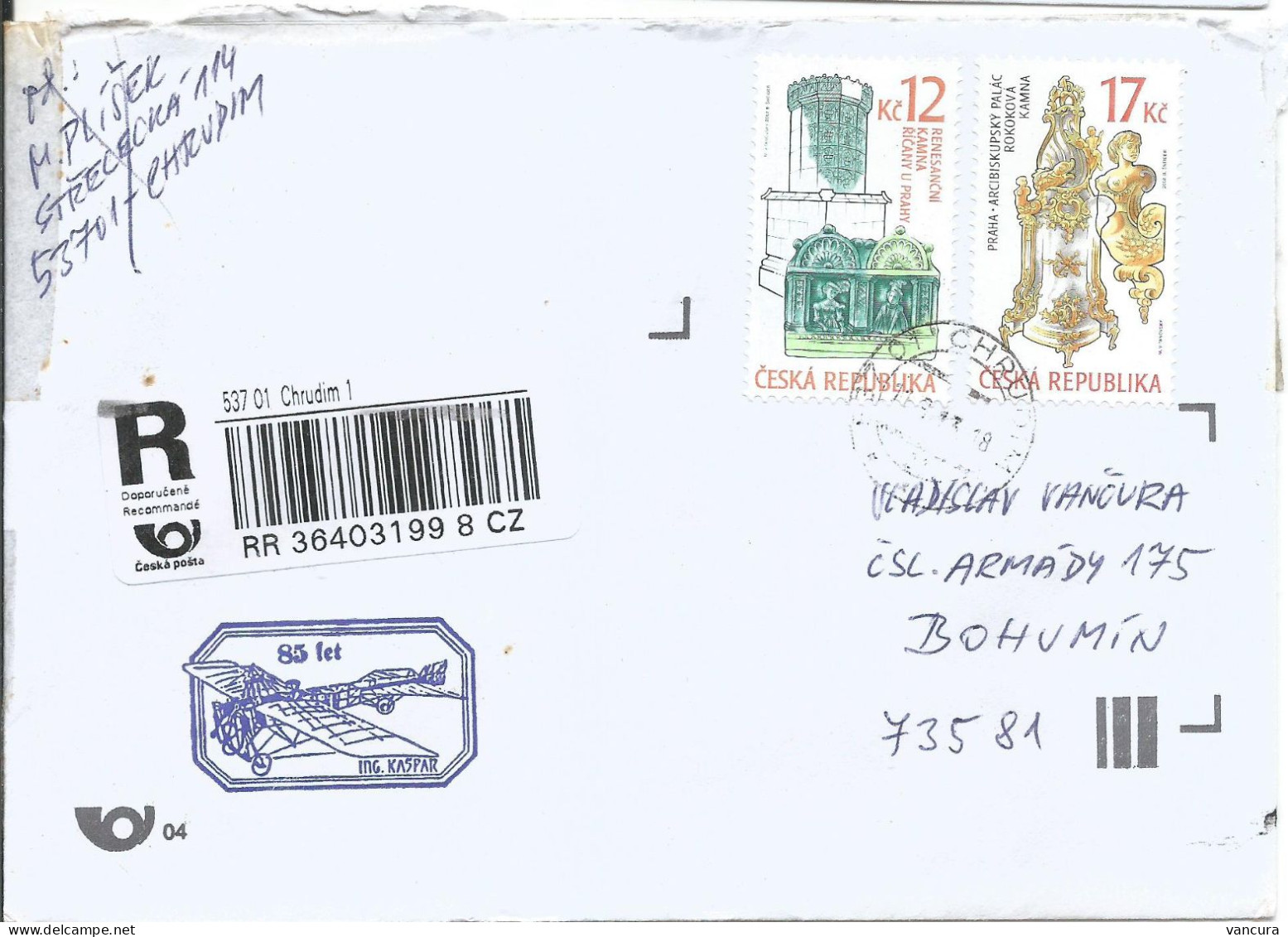 R Envelope 522 And 577 Czech Republic  Rococco And Renaisance Stoves 2007 And 2008 - Fábricas Y Industrias