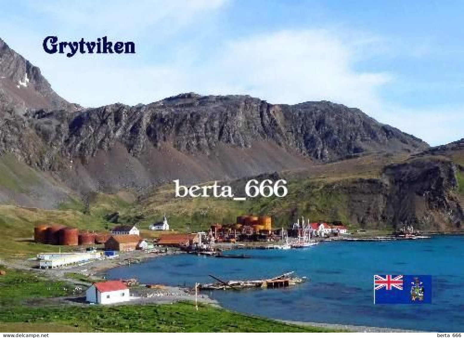 Antarctica South Georgia Grytwiken New Postcard - Altri & Non Classificati