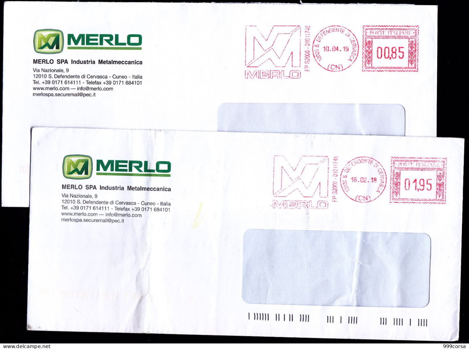 Industria Meccanica, Merlo (carrelli Elevatori) 0,85-1,95, 2 Tariffe,(a) 10-4-19,16-2-18,SanDefendente Cervasca,ema - Fabriken Und Industrien