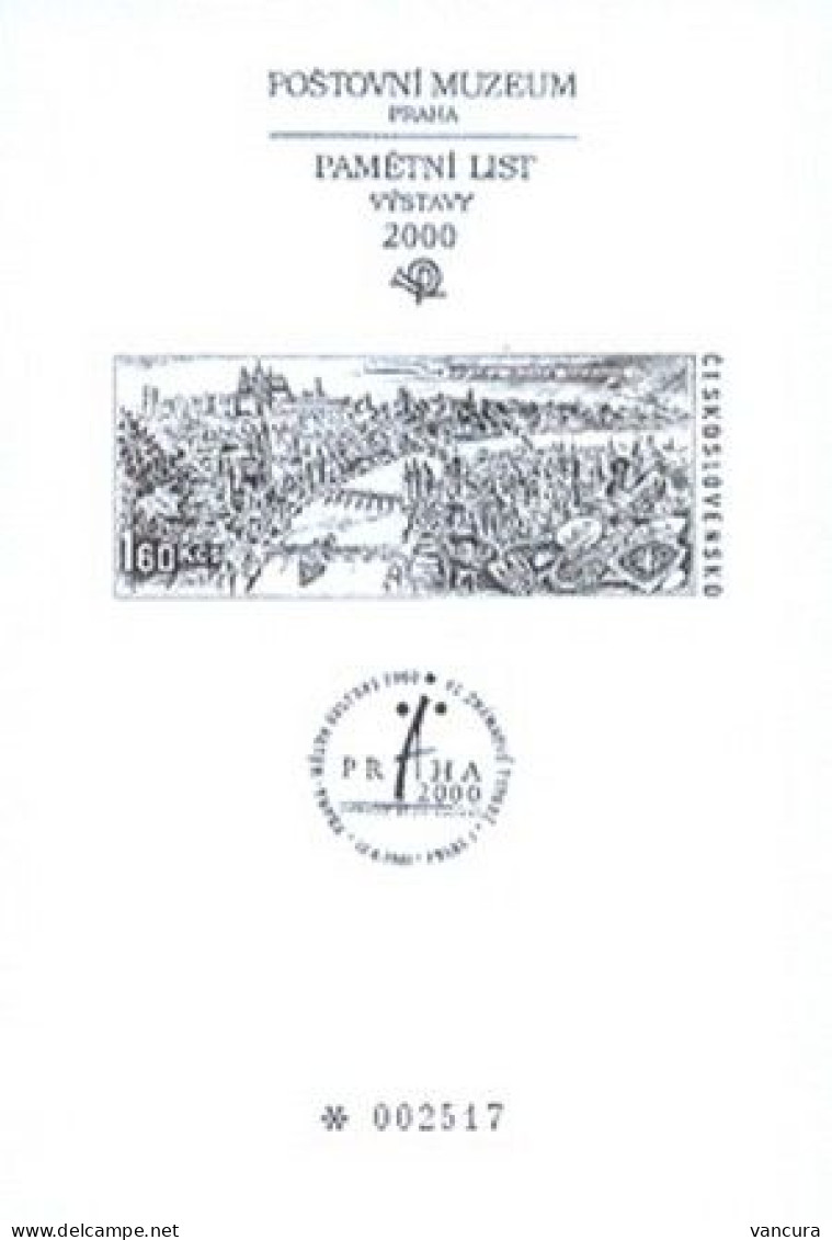 PTM 15 Czech Republic Prague, European City Of Culture Blackprint 2000 - Engravings