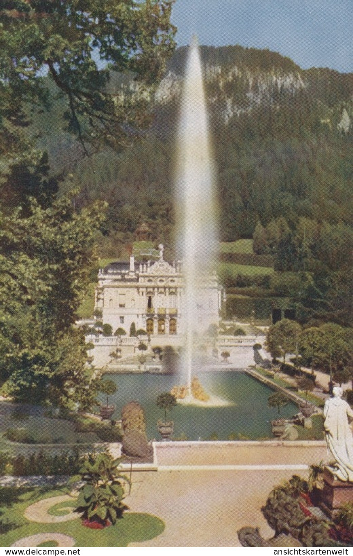 Blick Auf Schloss Linderhof Ngl #109.711 - Châteaux