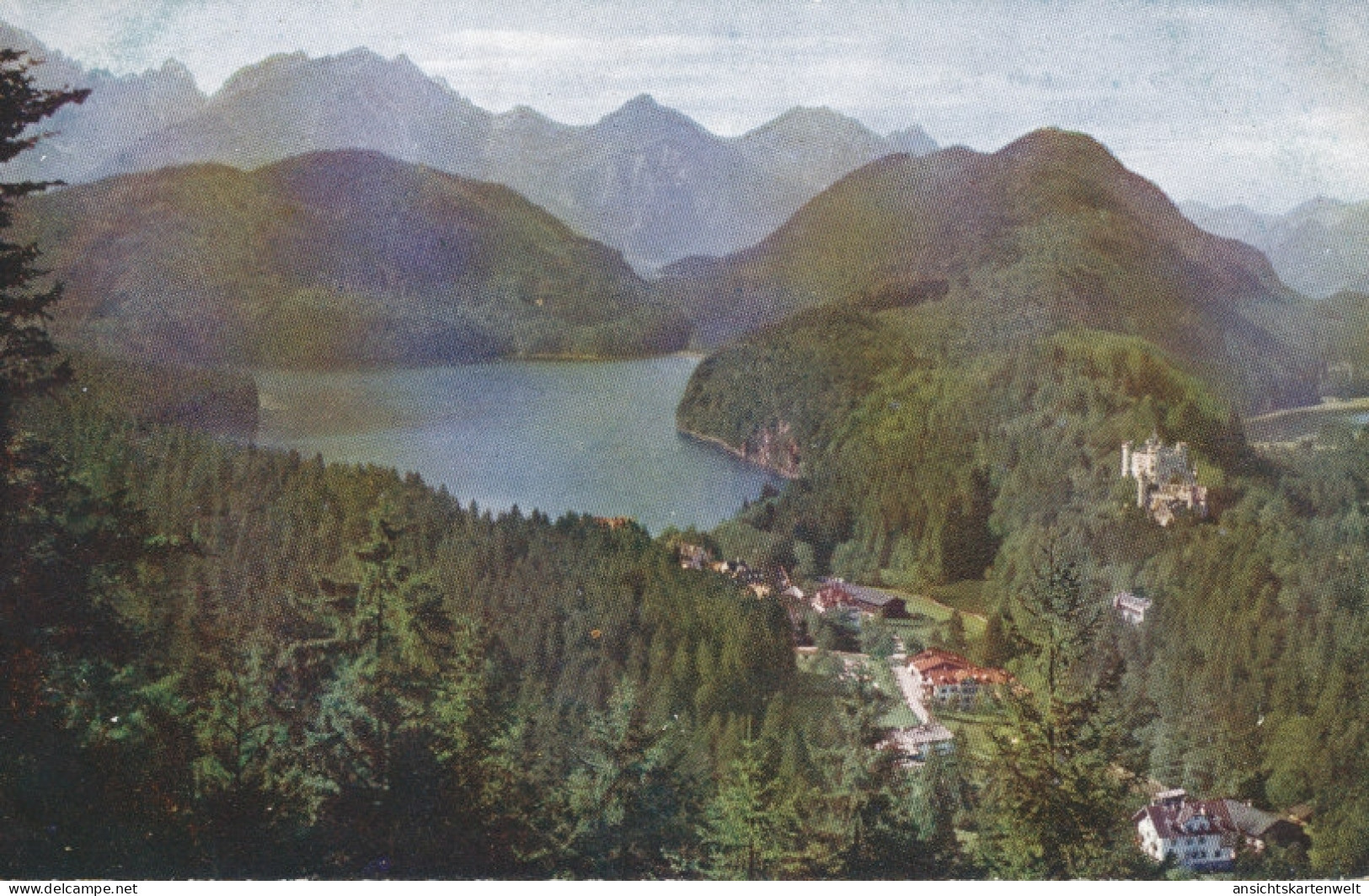 Schloss Hohenschwangau Blick Von Der Jugend Ngl #109.736 - Châteaux