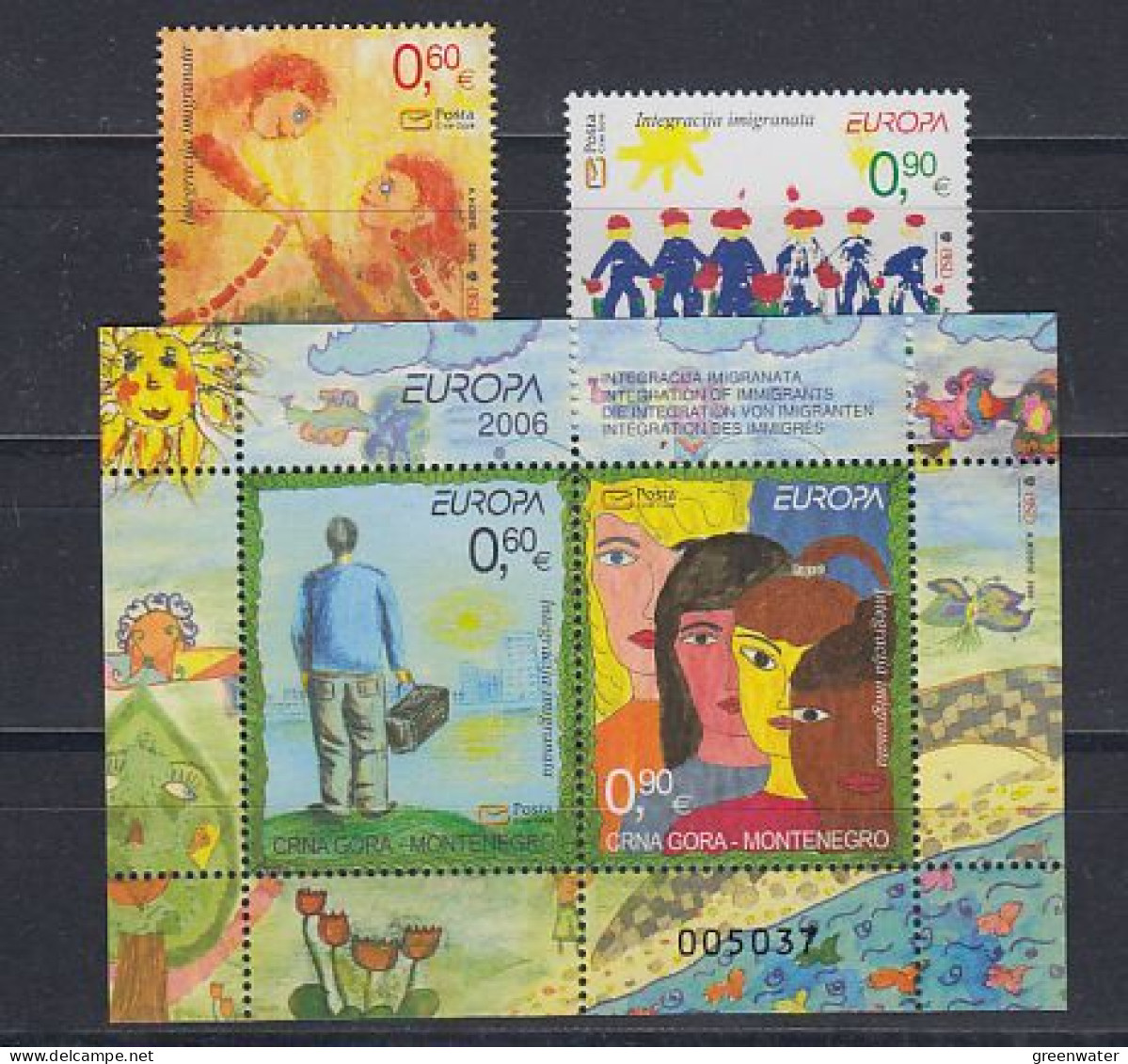 Europa Cept 2008 Montenegro 2v + M/s ** Mnh (59377) - 2006