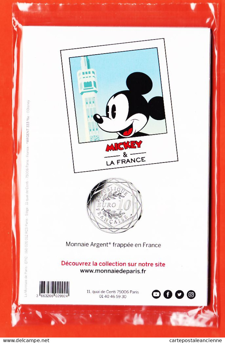 21489 / Pièce 10 Euro Argent 333 °/00 MICKEY N°17/20 ROI PETITE REINE Monnaie De Paris France Neuf Sous Blister Mint ** - Colecciones