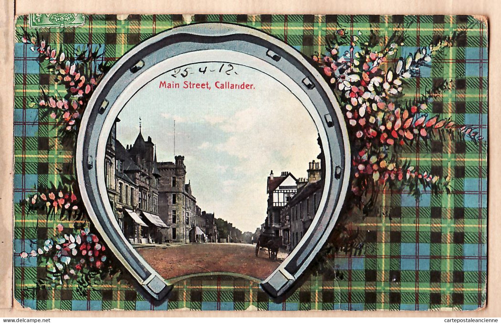 21141 / Main Street CALLANDER Selkirkshire 1912 à LAMARRE Villa Magali St Nazaire-National Séries SV199 ECOSSE SCOTLAND - Selkirkshire