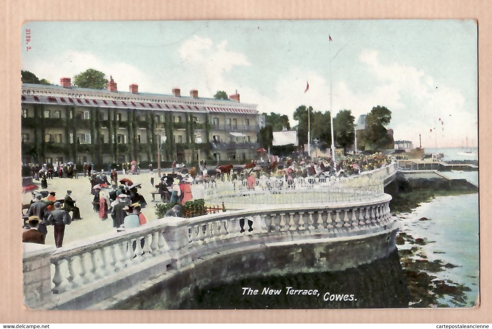 21199 / COWES I.O.W Isle Of WIGHT New Terrace 1910s - LITHO COLOR Printed SAXONY 2189.2 - Cowes