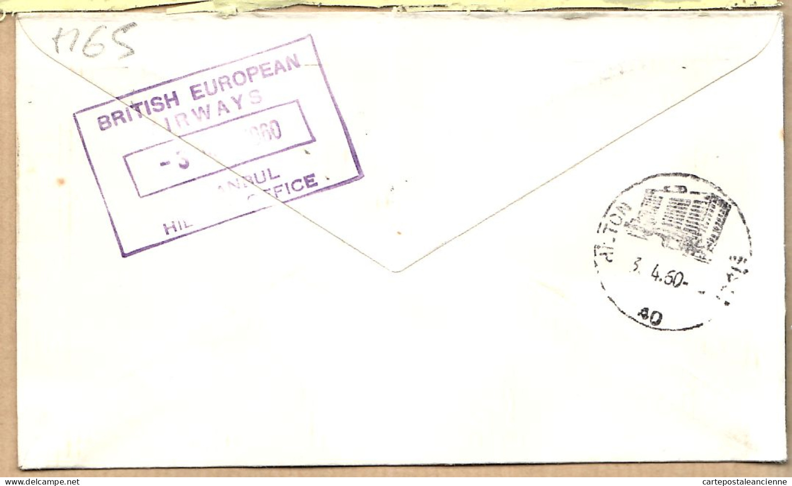 21195 / BEA First Scheduled COMET 4-B Flight 1st April 1960 From LONDON To ISTANBUL Vol Inaugural LONDRES-ISTAMBUL - Storia Postale