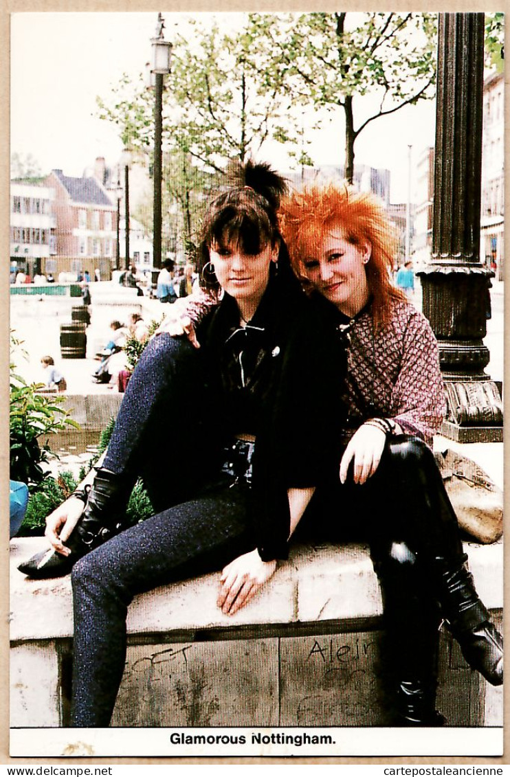 21098 / NOTTINGHAM 1985s Life Series (4) Glamourous RACHEL And JULIE In Old Market Square Photo By Brian MULLINS  - Nottingham