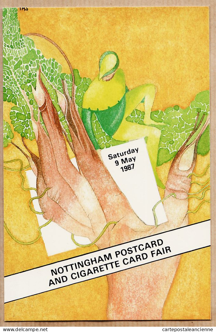 21101 / NOTTINGHAM 9 May 1987 LAKESIDE Pavilion Postcard CIGARETTE Card FAIR Design Teresa SCHOFIELD Limited Ed. 1000ex - Nottingham