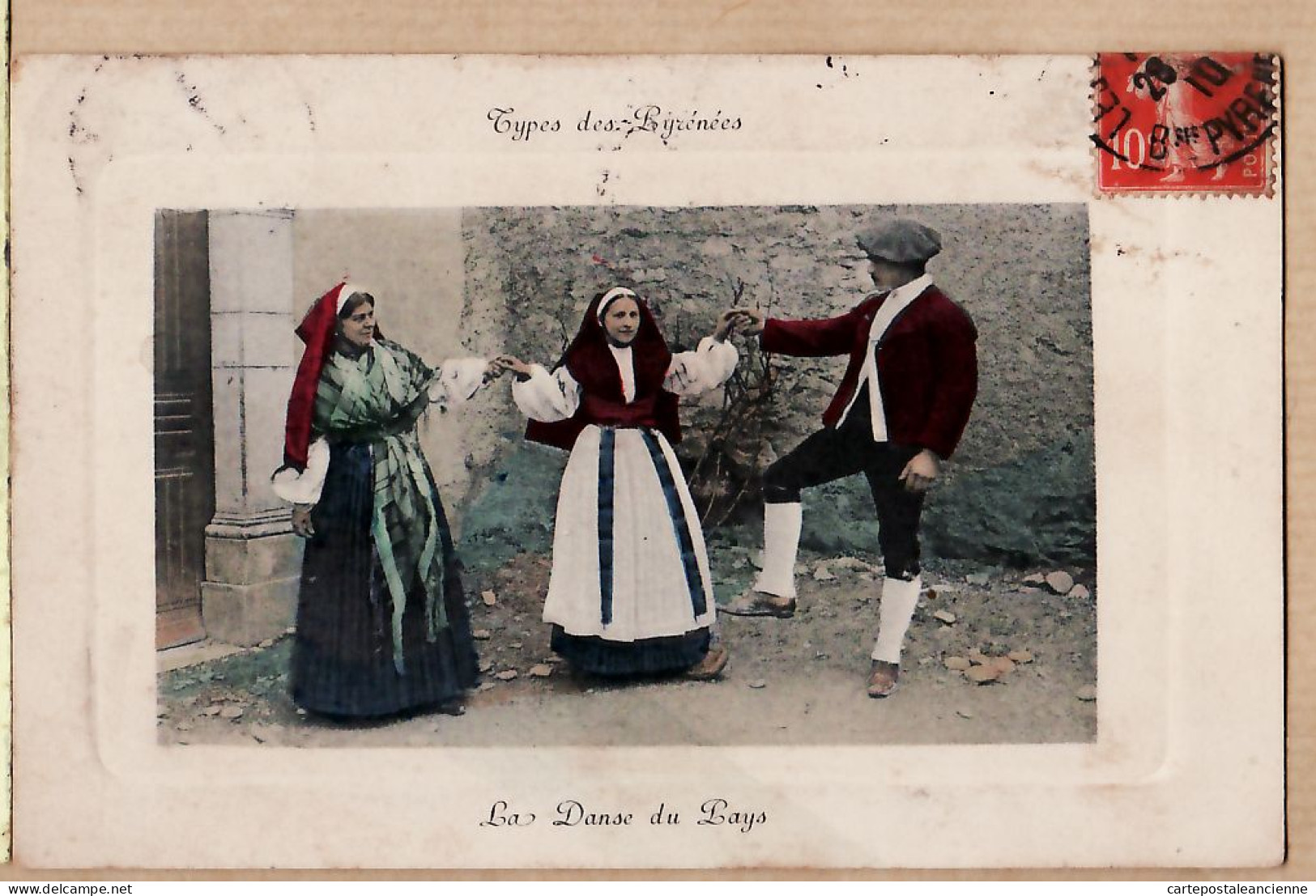 21297 /⭐ ◉ LES EAUX BONNES  Types Des PYRENEES 1910 Danse Du Pays à MIERMON Rue Caillou Castillon Dordogne - Eaux Bonnes
