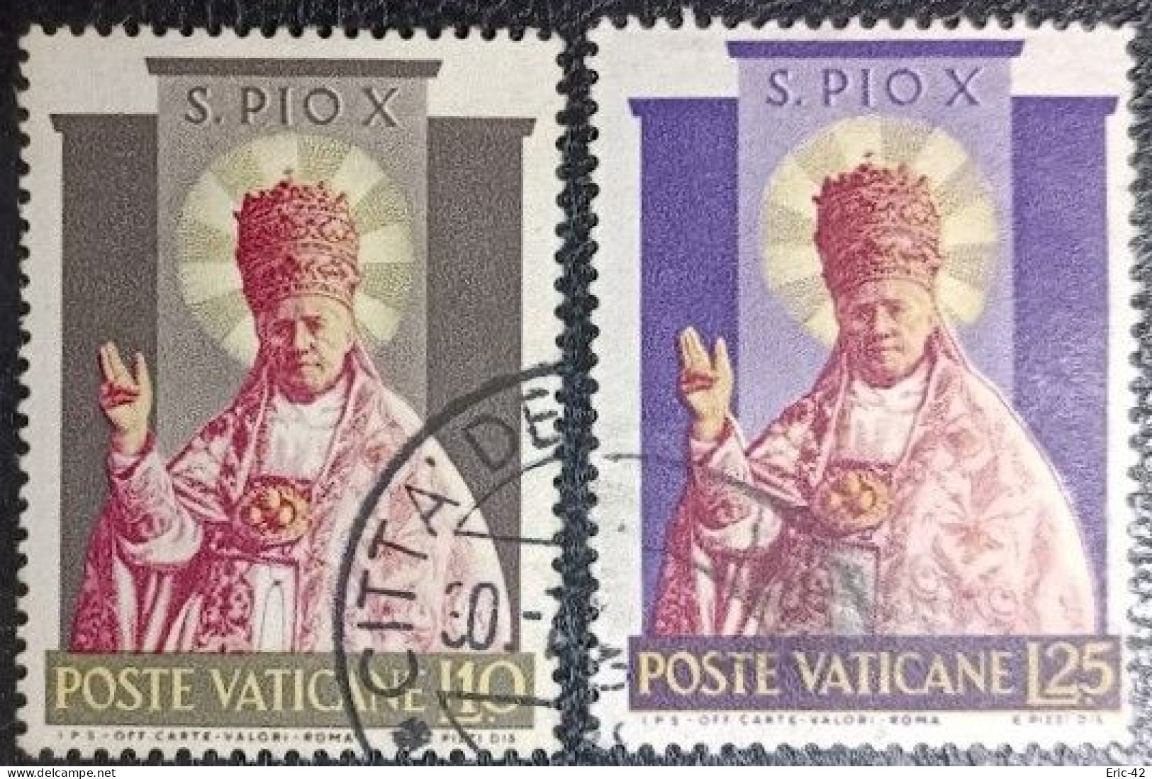 VATICAN. Y&T N°200/201. CANONISATION DE PIE X. USED - Used Stamps