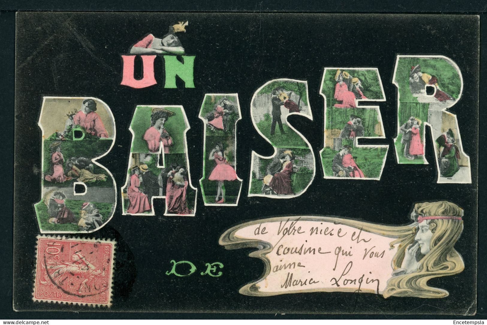 CPA - Carte Postale - Fantaisie - Un Baiser De... (CP24594) - Souvenir De...