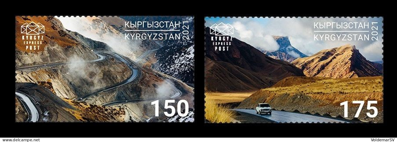 Kyrgyzstan (KEP) 2021 Mih. 181/82 Pamir Highway. Automobiles. Mountains MNH ** - Kirghizistan