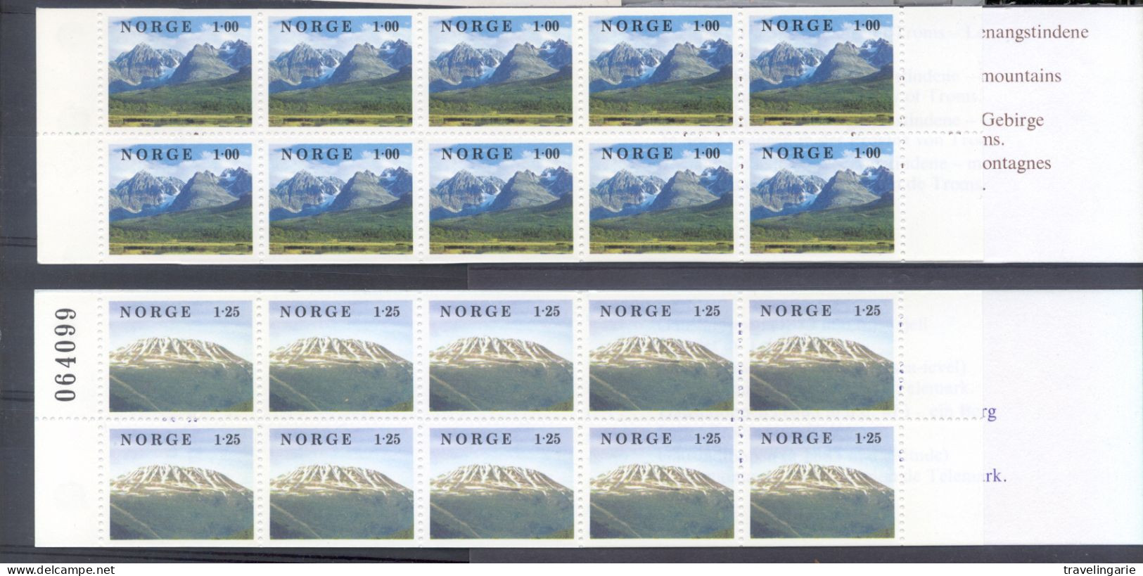 NORWAY NORVEGE 1978 NORSK NATURE BOOKLETS MNH ** - Booklets