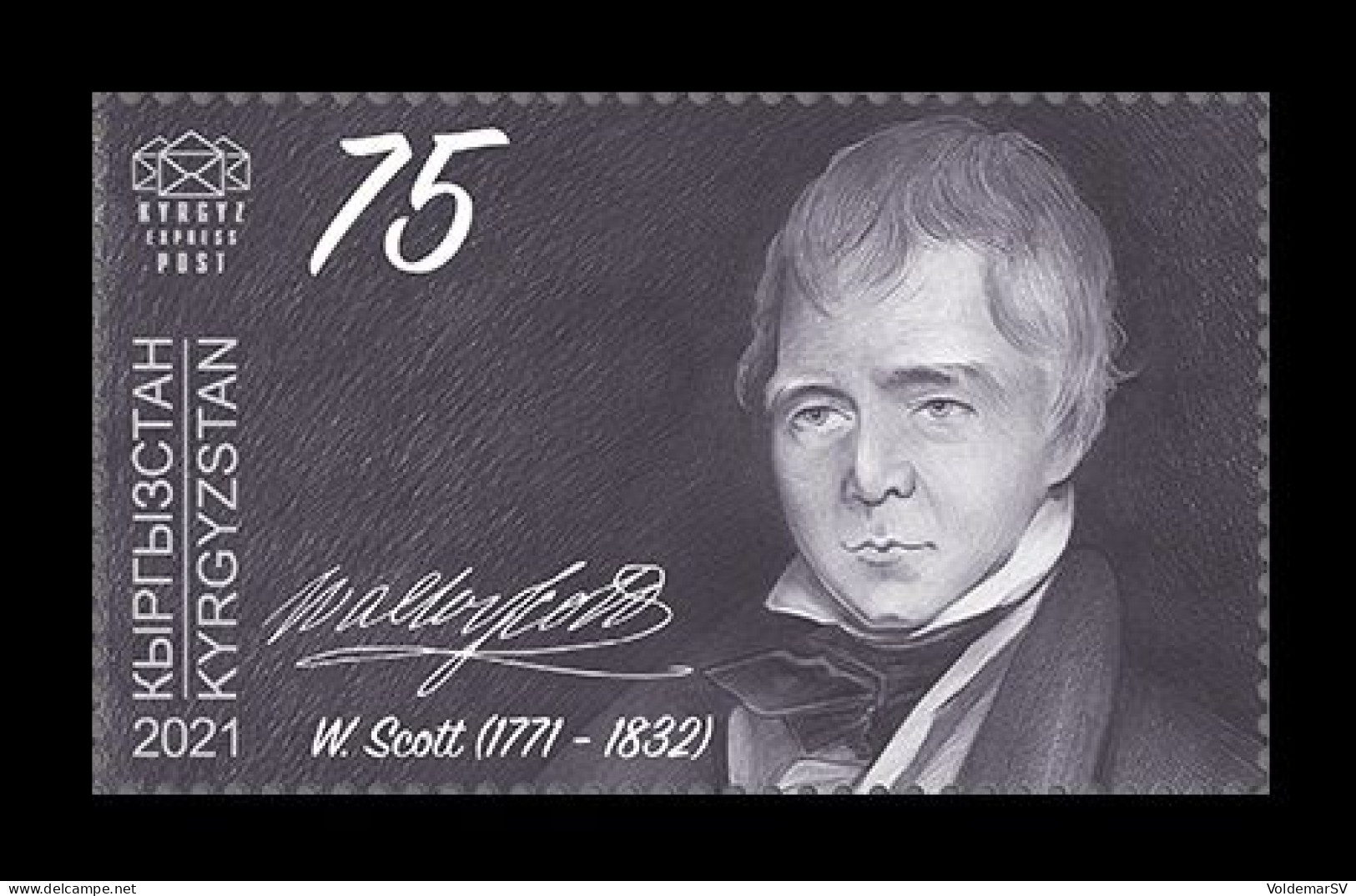 Kyrgyzstan (KEP) 2021 Mih. 183 Poet Walter Scott MNH ** - Kirghizstan