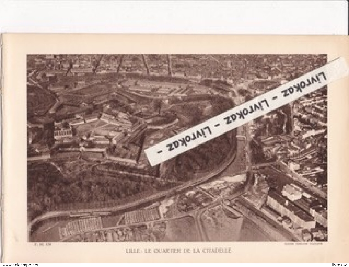 Lille (Nord) Quartier De La Citadelle, Photo Sépia Extraite D'un Livre Paru En 1933, Vauban, Deûle - Non Classificati