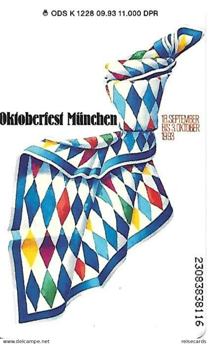 Germany: K 1228 09.93 Oktoberfest München. Mint - K-Series : Série Clients
