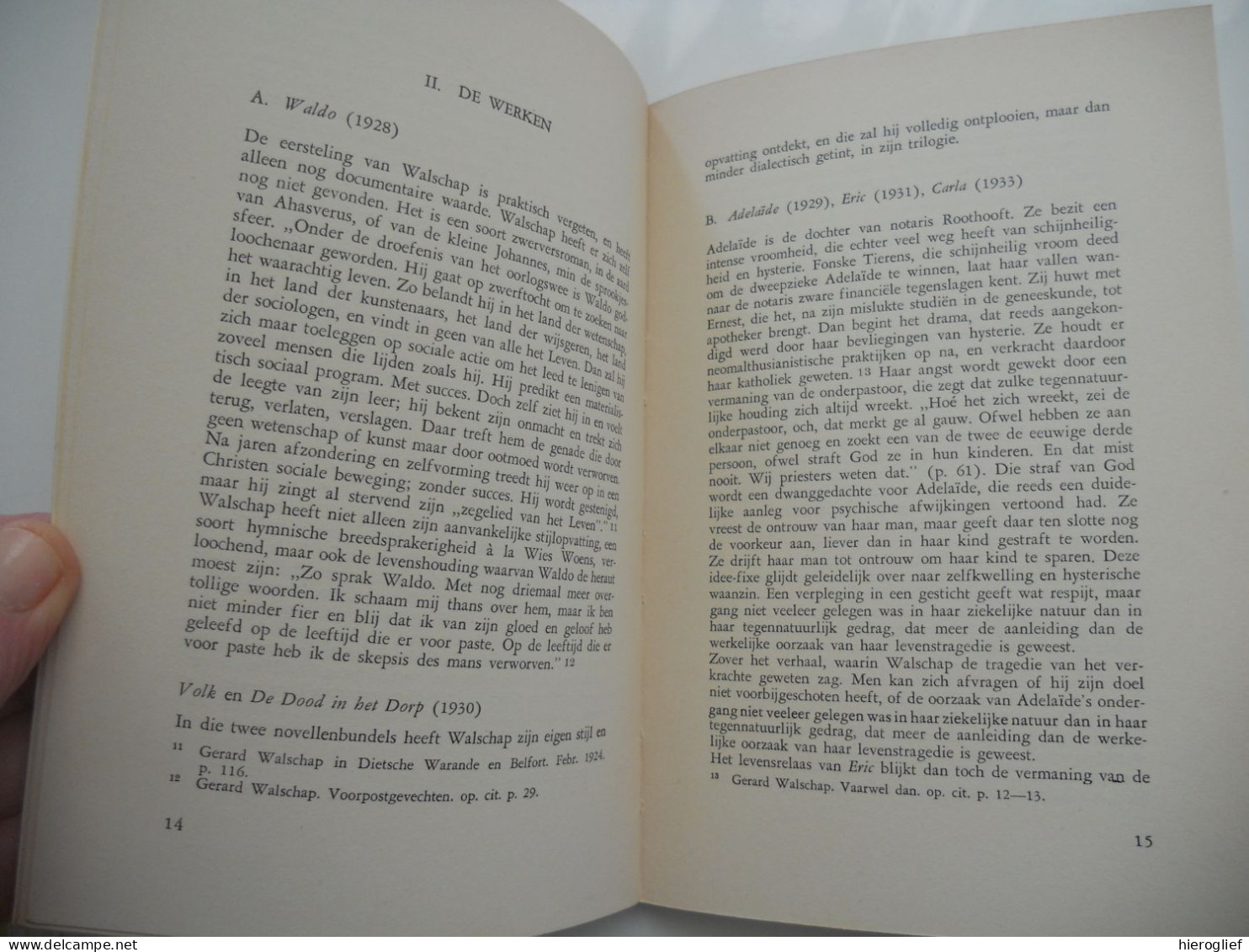 Gerard Baron Walschap Door Van Vlierden ° Londerzeel + Antwerpen Vlaams Schrijver / Monografie Biografie Bibliografie - Littérature