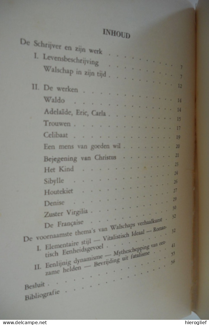 Gerard Baron Walschap Door Van Vlierden ° Londerzeel + Antwerpen Vlaams Schrijver / Monografie Biografie Bibliografie - Letteratura