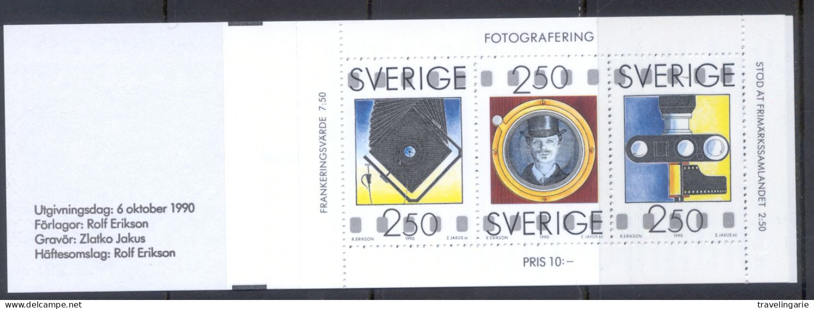 SUEDE SWEDEN ZWEDEN 1990 PHOTOGRAPHIE YT C 1612 MNH ** - Fotografía