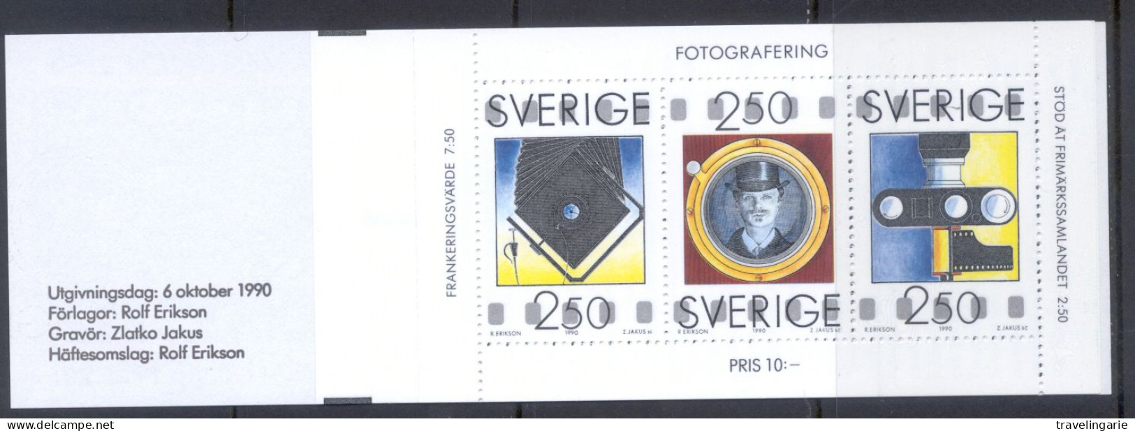SUEDE SWEDEN ZWEDEN 1990 PHOTOGRAPHIE YT C 1612 MNH ** - 1981-..