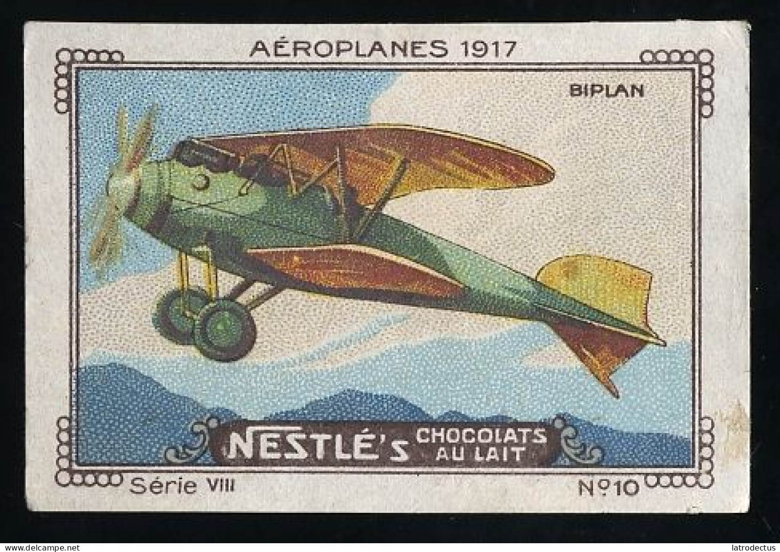 Nestlé (1920's) - VIII - Aéroplanes, Airplanes - 10 - Biplan Allemand 1917 - Nestlé