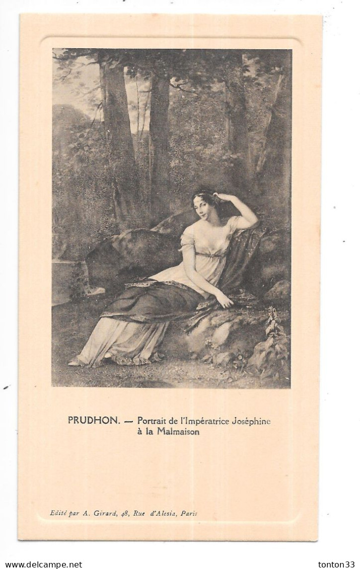 MENU - Portrait De L'Impératrice Joséphine à La Malmaison Par PRUDHON - Menu Au Dos  - TOUL 5 - - Menu