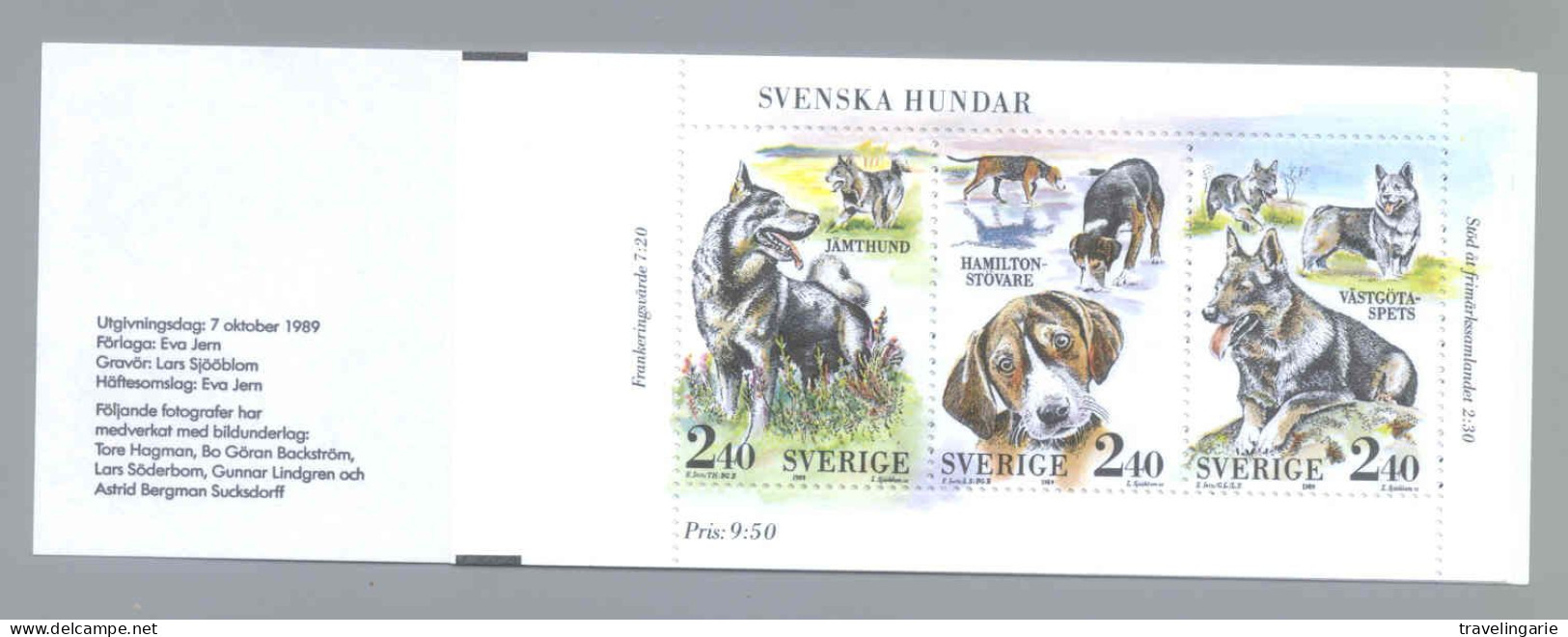 Sweden 1989 Stamp Booklet Dogs Plate Nbr. 2 MNH ** - 1981-..