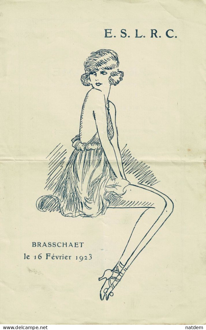 BRASSCHAET, Brasschaat, Programme Soirée De L' ESLRC Le 16/2/23 (feuille A4 Pliée En Quatre) - Brasschaat