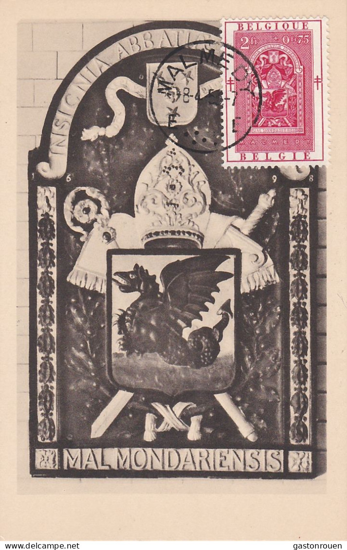 Carte Maximum Belgique 904 Armoiries De Malmédy 1953 - 1951-1960