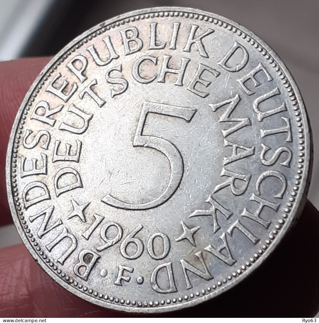 Monnaie 5 Deutsche Mark 1960 F - 5 Marcos