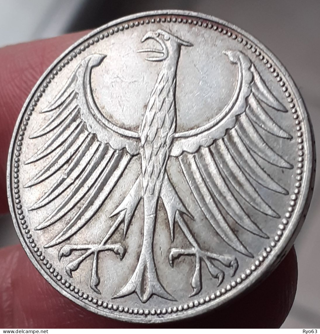 Monnaie 5 Deutsche Mark 1960 F - 5 Marchi