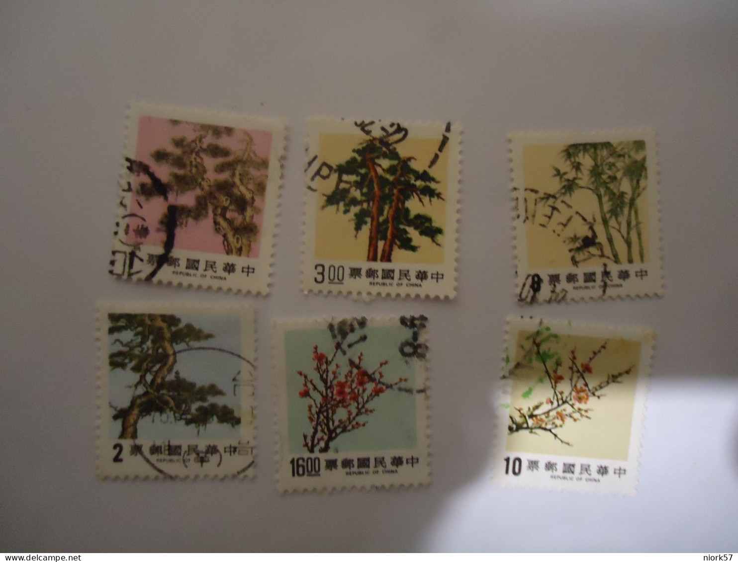 TAIWAN   USED   STAMPS LOT  6 PLANTS TREE - Andere & Zonder Classificatie