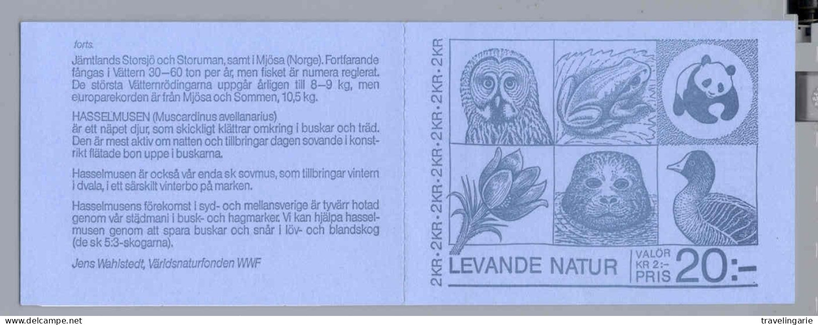 Sweden 1985 Stamp Booklet Living Nature With WWF Panda On Cover MNH ** - Neufs