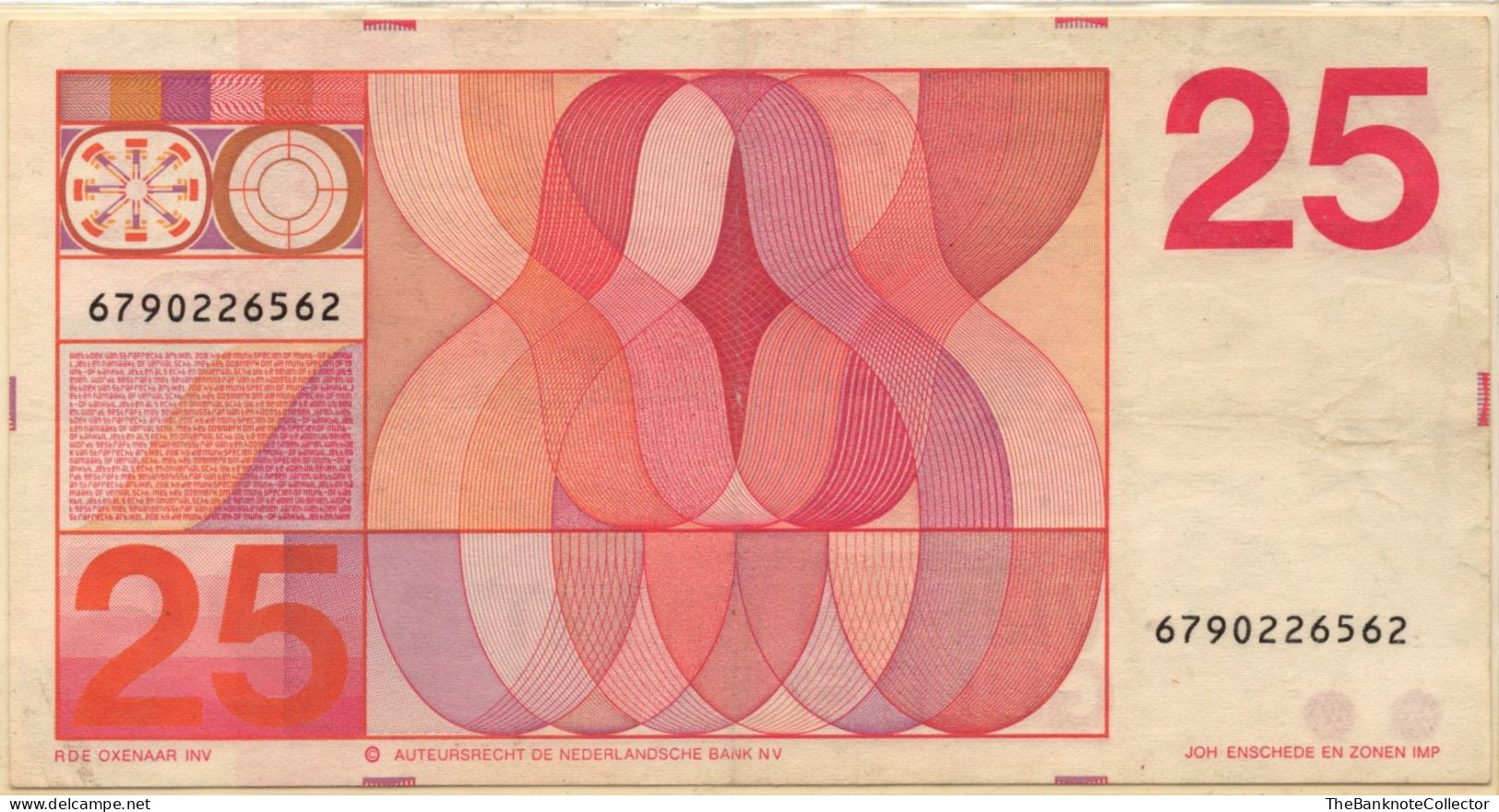 Netherlands 25 Gulden 1955 P-87  VF-EF - 25 Florín Holandés (gulden)