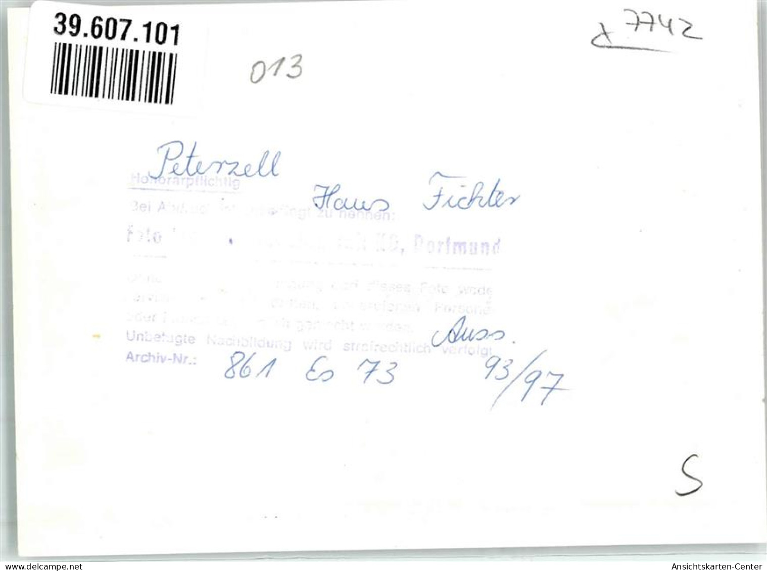 39607101 - Peterzell , Schwarzw - Villingen - Schwenningen